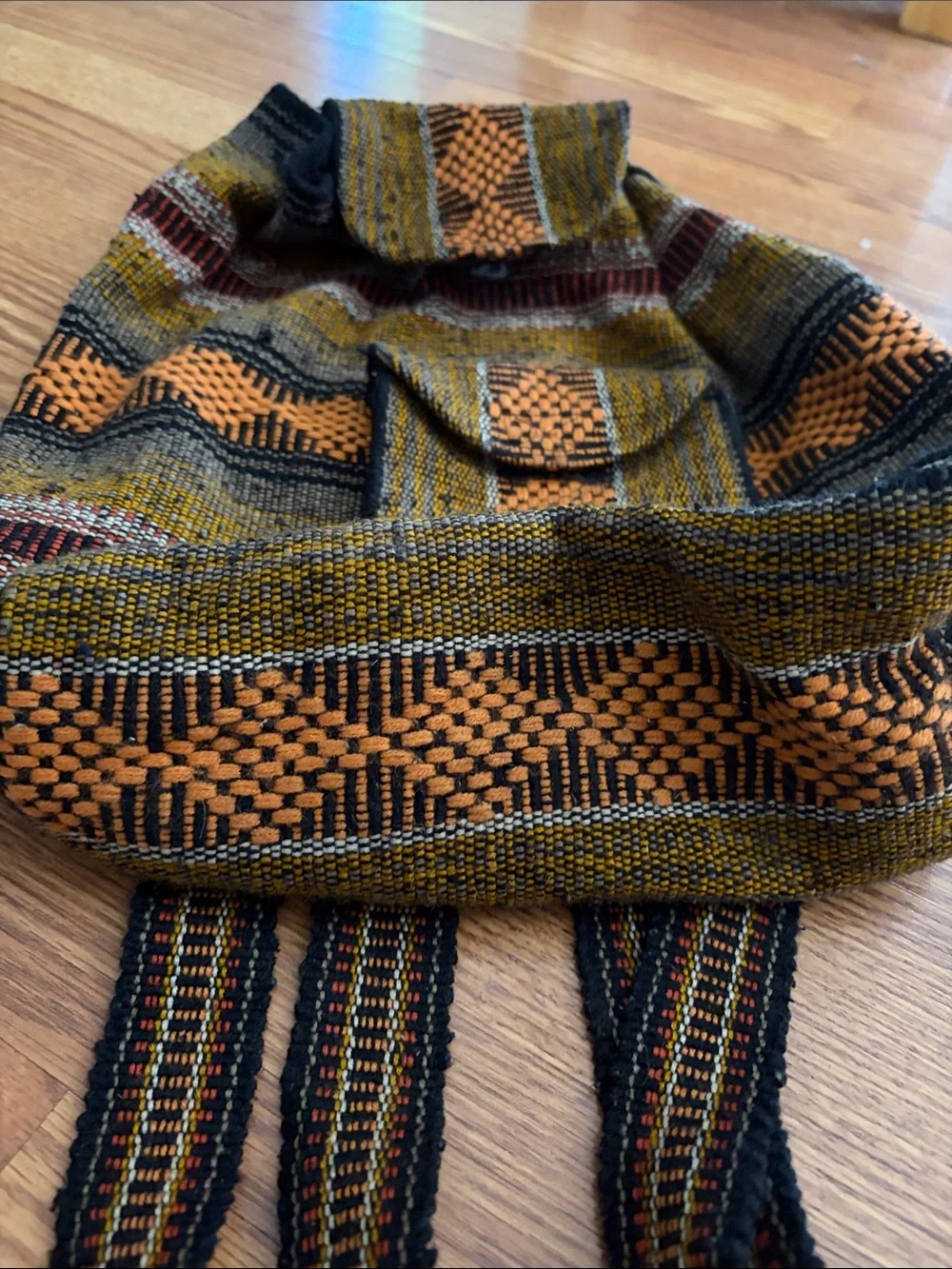 Bohowoven backpack handwoven style
